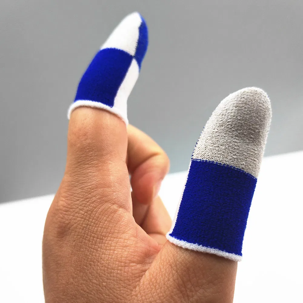 Anti Slip Thumb Sleeves E Sport Gaming Silver Fiber Finger