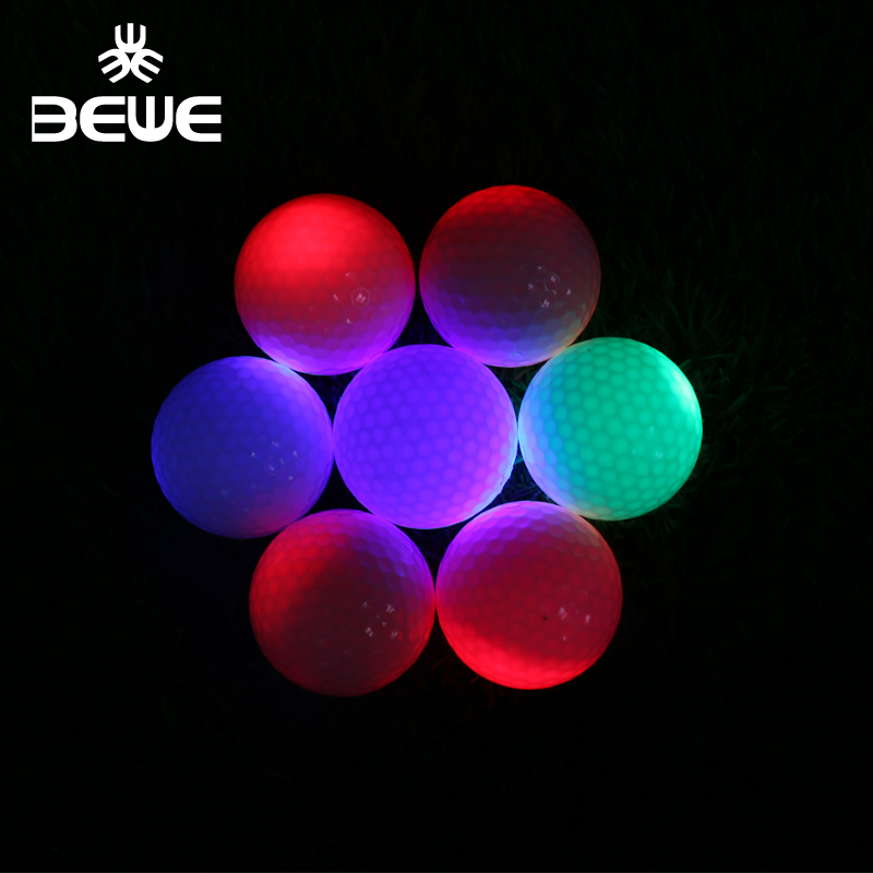 Wholesale Glow in Dark Colorful Flashing Luminous Golf Ball