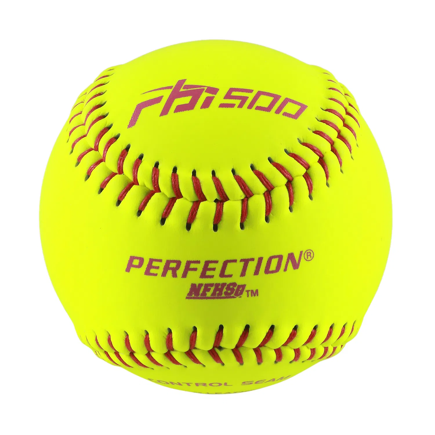 Neon Yellow Split Leather PU PVC Fastpitch 12inch 11inch Softball