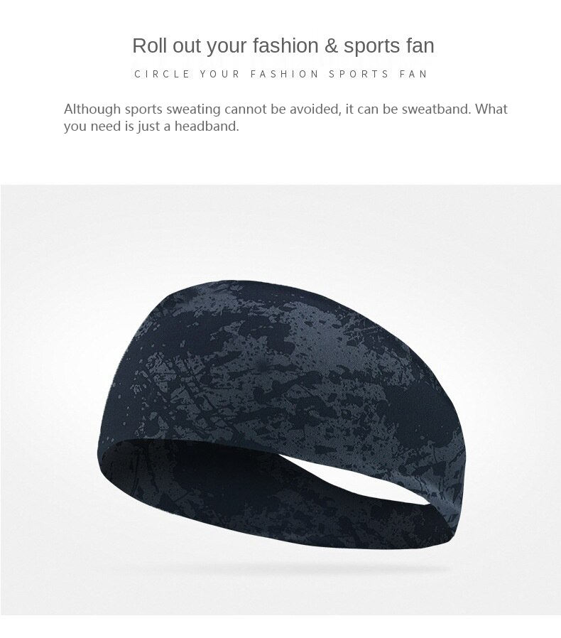 Quick Dry Grip Damping Custom Logo Men's Sport Headband