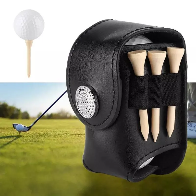PU Leather Golf Ball Pouch Bag View 5