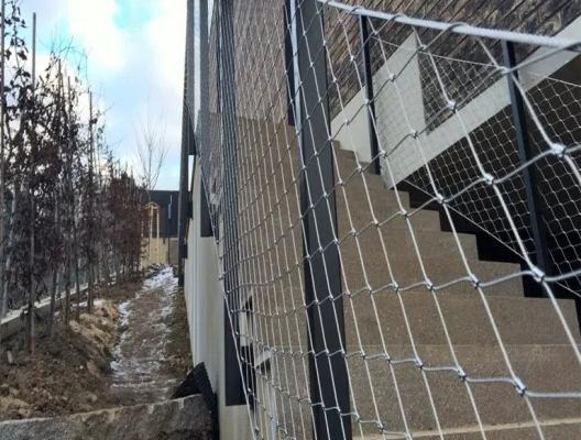 Safety Measure Fall Protection Ball-Catching Throwing Bird Drone Zoo Animal Cage Protection Stainless Steel Fence Screen Mesh Expand Web Wire Rope Cable Net