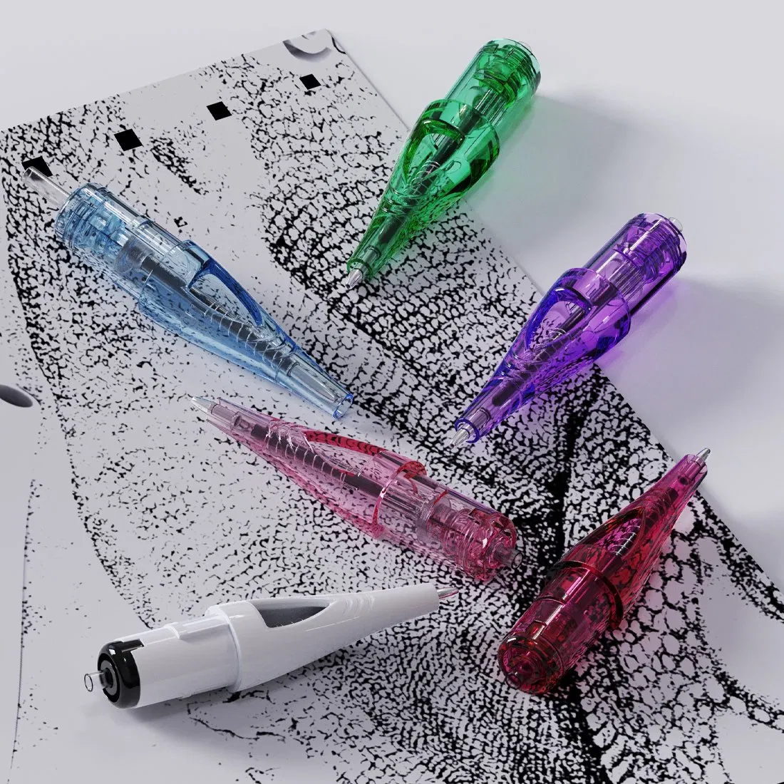 Mast Plastic Ballpoint Pen with Ink Tattoo Needle &amp; Tattoo Cartridge