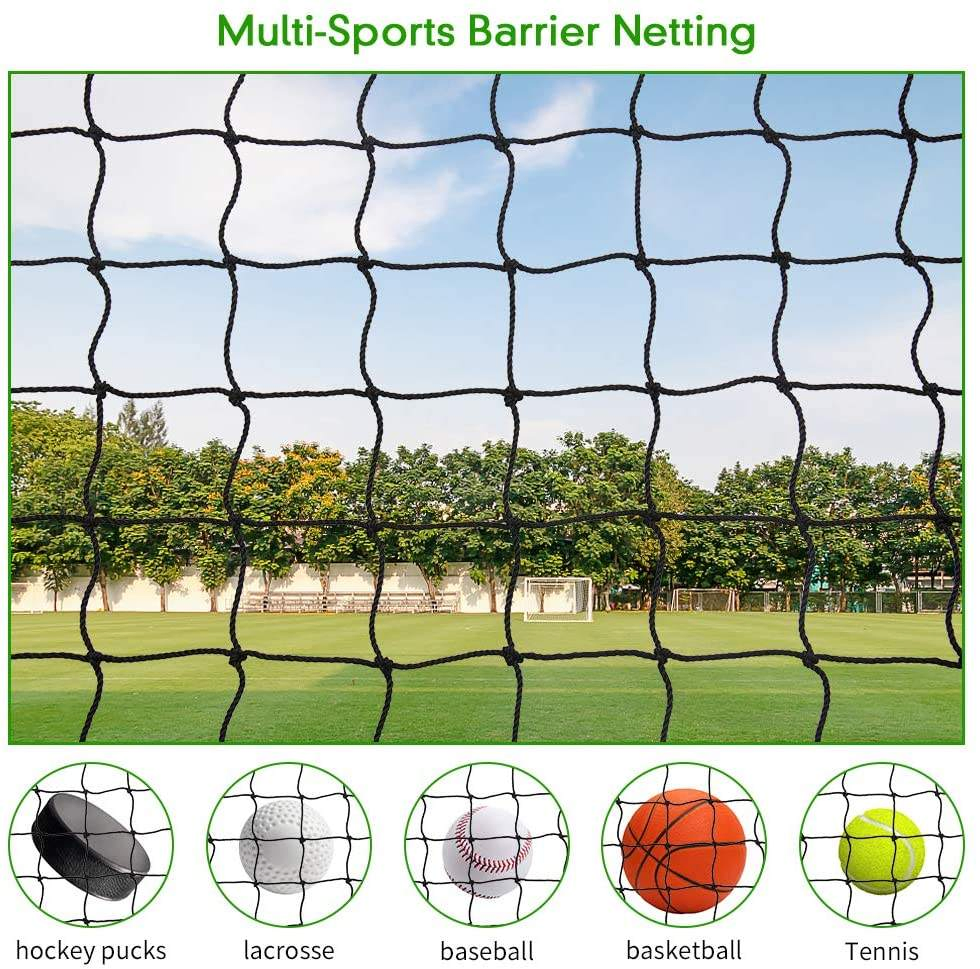 Factory Outdoor Baseball Safety Net Cargo Cricket Soccer Ball Sports Barrier Enclosure Net Fence Mesh Nylon Football Stadium