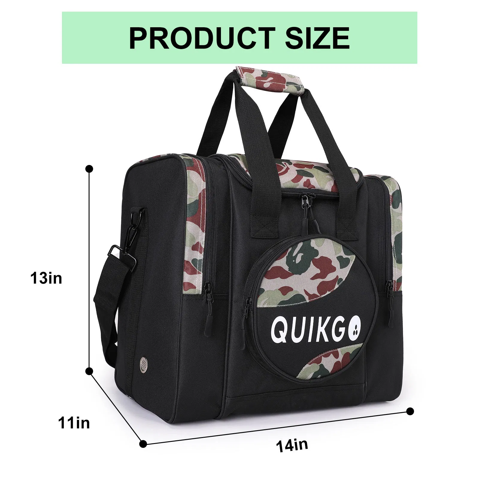 Custom Logo Bowling Ball Bag for Single Ball Tote Bowling Bag with Padded Ball Holder All Bowling Gear in One Bag