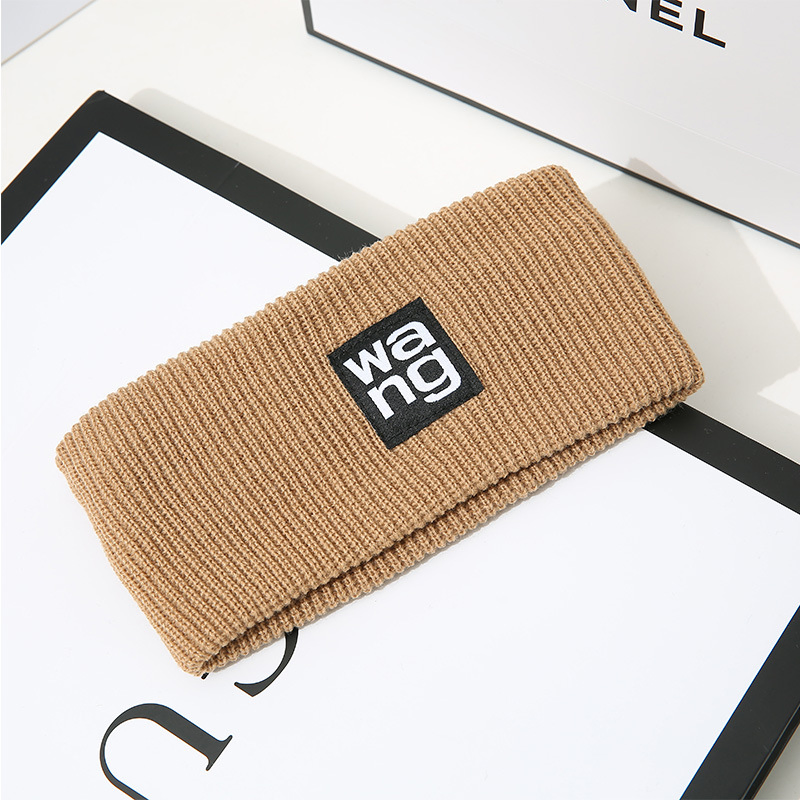 Brands Officially Licensed Factory Fashion Solid Color Acrylic Knitted Sport Headband Custom Elastic Hairband