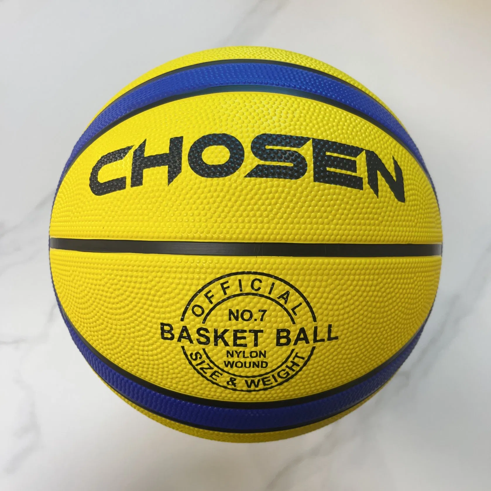 Blue&Yellow Size 7 Multi-Purpose Factory Direct Sales Basketball for School Team Training