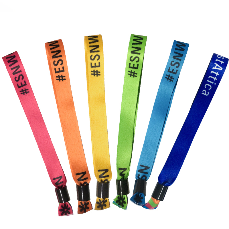 Custom Logo Eco-Friendly Polyester Sublimation Printed Sport Wristband for Promotional Use