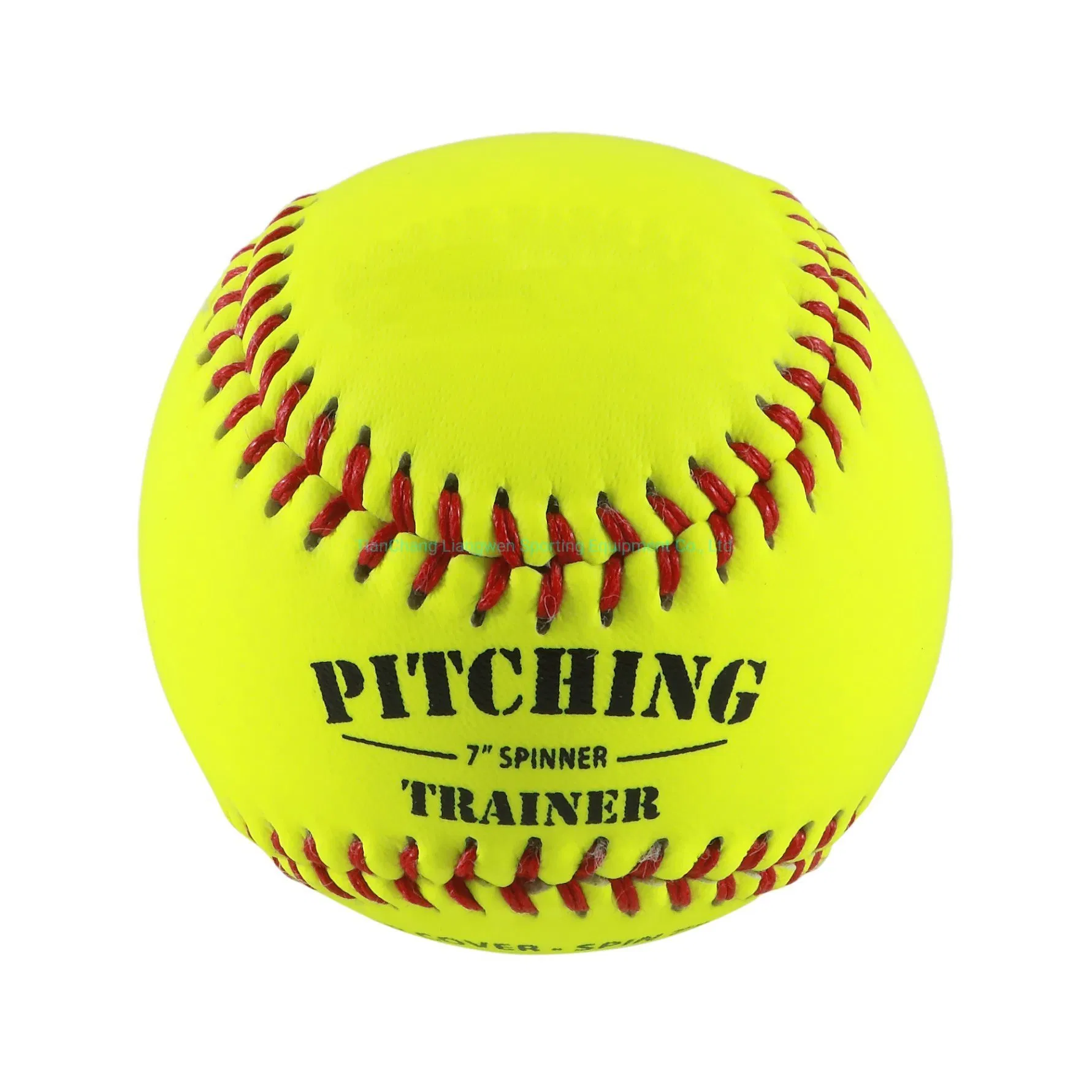 Factory Popular High Quality Custom Logo Official White and Optic Yellowtraining Softball Outdoor Sports Ball Equipment