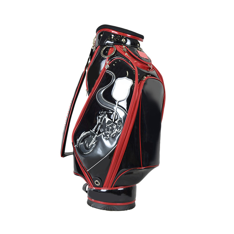 Wholesale Golf Ball Bag PU Composite Lightweight Red Wine Bag Stand Bag Portable Motorcycle Style Golf Bag