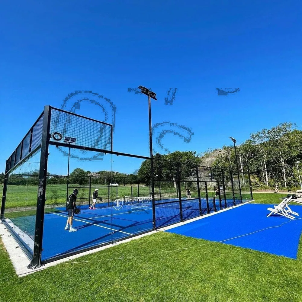 Osi China Manufacturer Paddle Tennis Court Field Classic Panoramic Padel Tennis Court 100*100*3mm Column Padel Court Installation Team Available