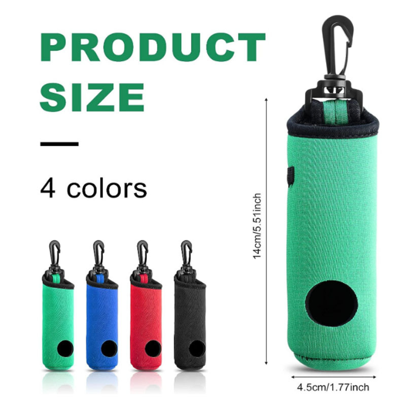 Convenient Neoprene Golf Ball Pouch Golf Ball Bag with 3 Tees