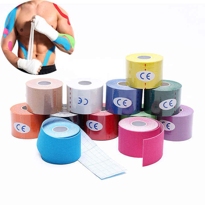 Customized Sports Waterproof Bulk Athletic Wrist Grip Tape Self Adhesive Cross Healthy Kinesiology Adhesive Tape Roll
