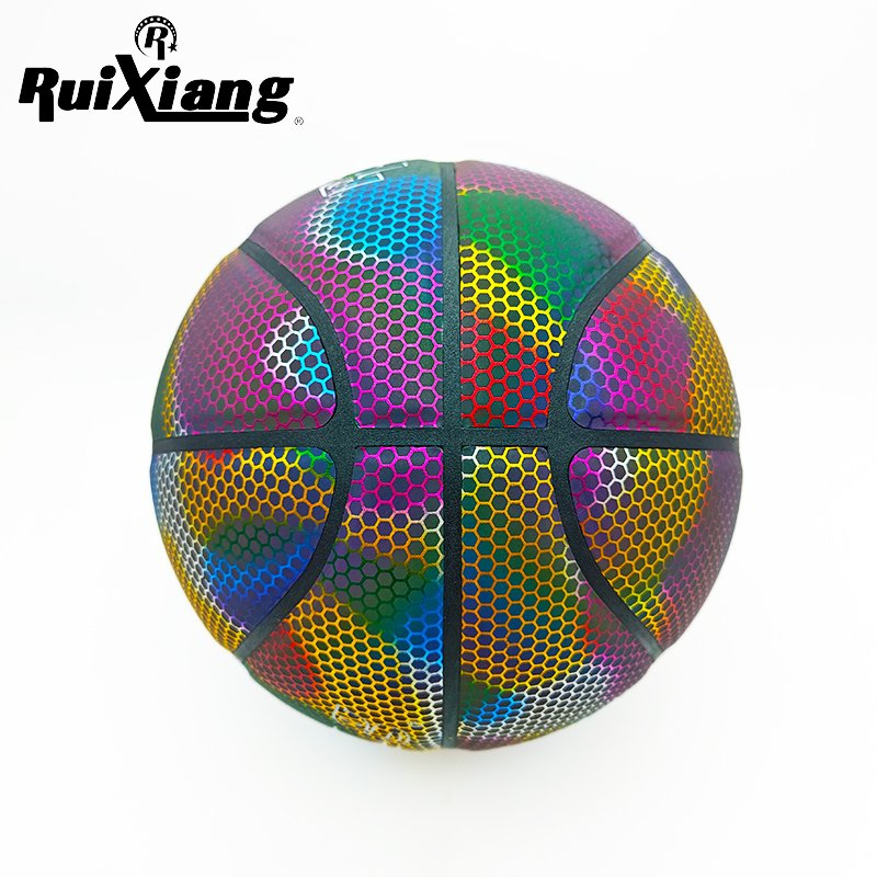 Size 7 Vibrant Reflective Basketball for Games &amp; Training Supports Personalized Customization