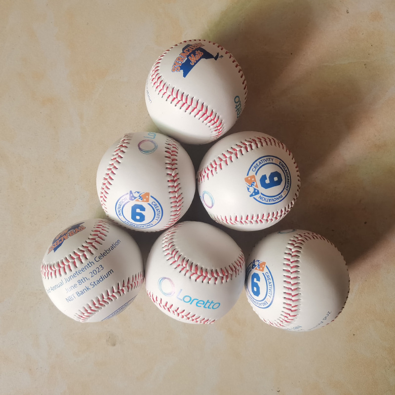 Custom Logo PU PVC Baseball Microfiber Cowhide Material for Competition and Training Baseball