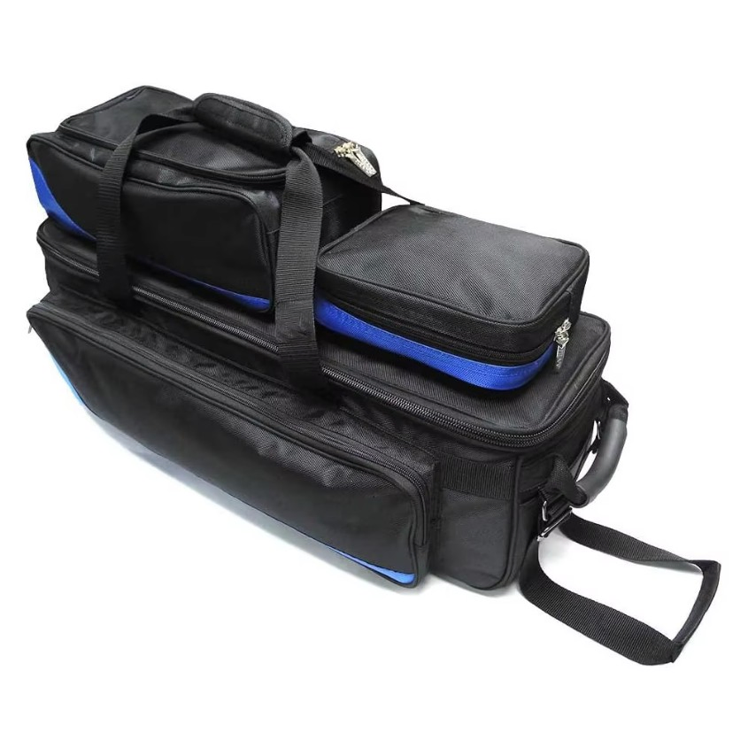 Customized 3 Ball Triple Tote Roller Plus Rolling Bowling Bag with Compartments