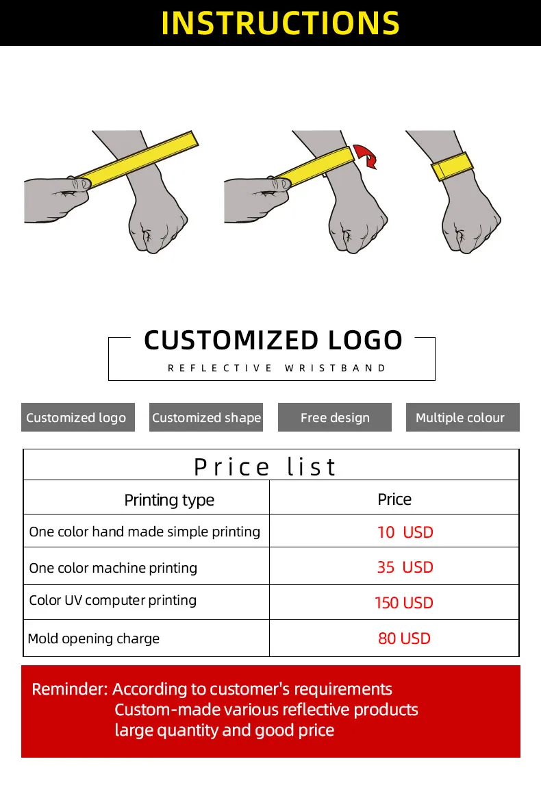 Reflective Slap Band