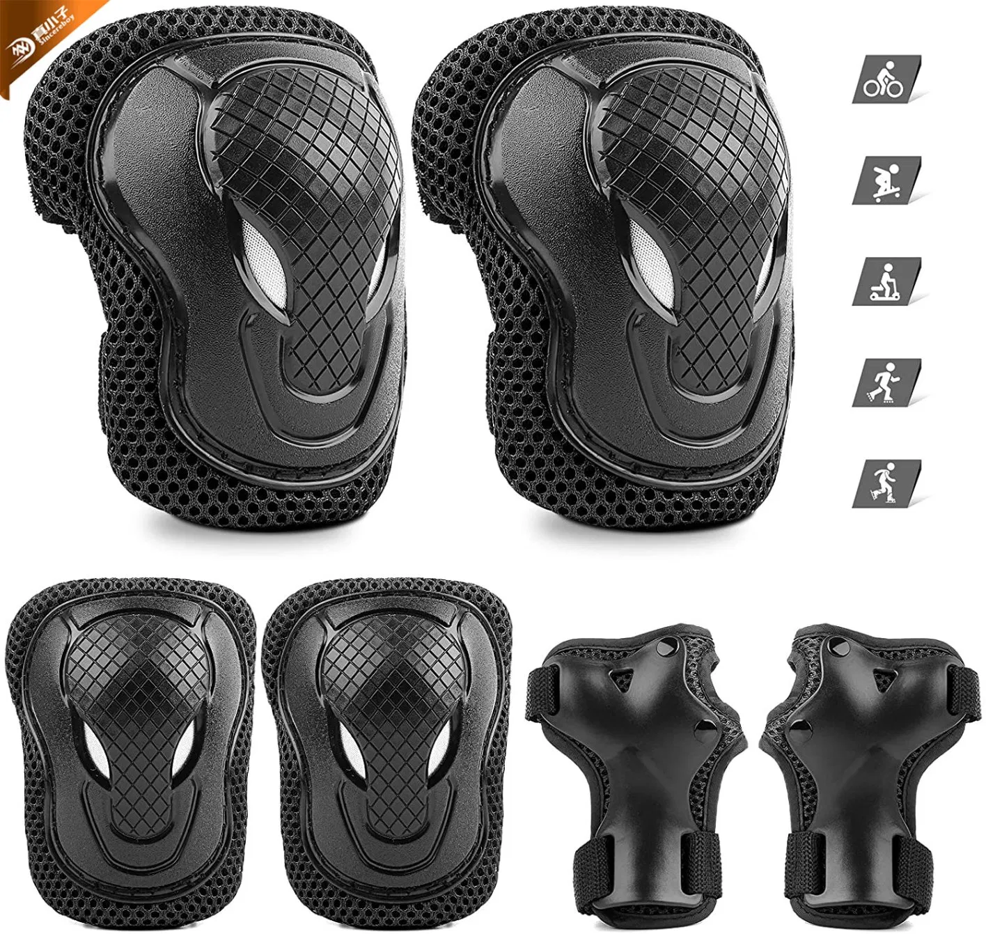 Wholesale Skating Sport Cycling Roller Skating Kids Knee Elbow Wrist Protective Pad