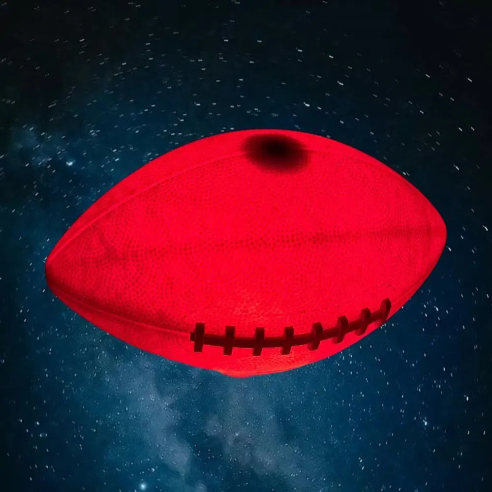 Exclusive Orange Color Adult Wear Training Rubber LED Luminous Rugby Ball