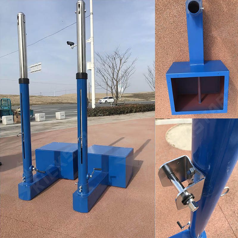 Height Adjustable and Movable Volleyball Poles