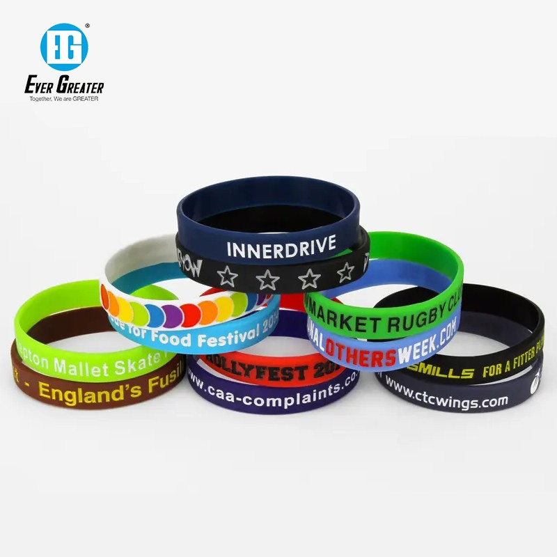 Custom Wholesale Waterproof Silicone Sports Wristband Personalized Fashion PVC Rubber Wristband