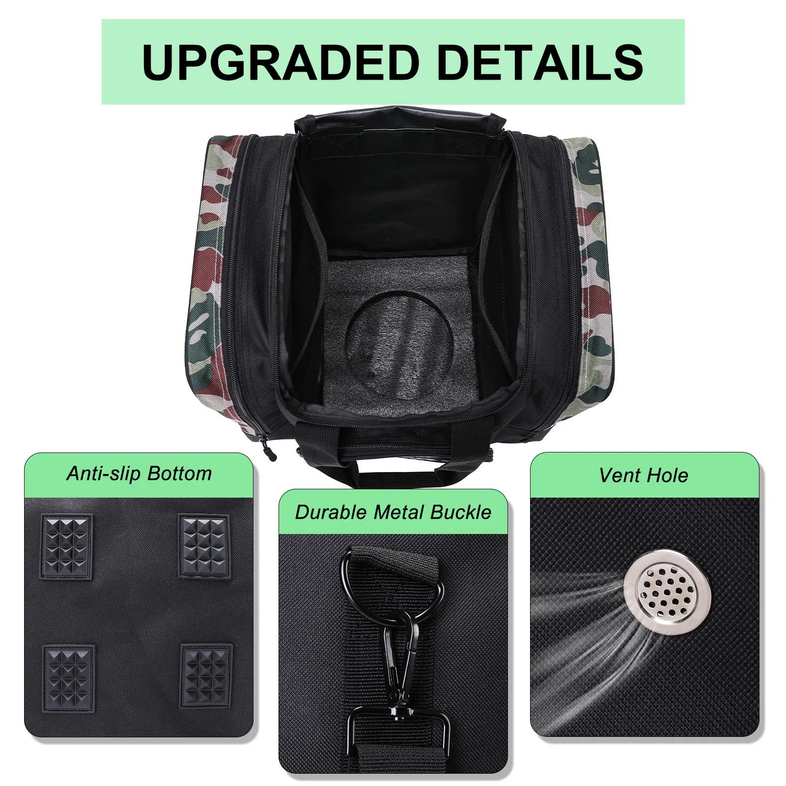 Custom Logo Bowling Ball Bag for Single Ball Tote Bowling Bag with Padded Ball Holder All Bowling Gear in One Bag