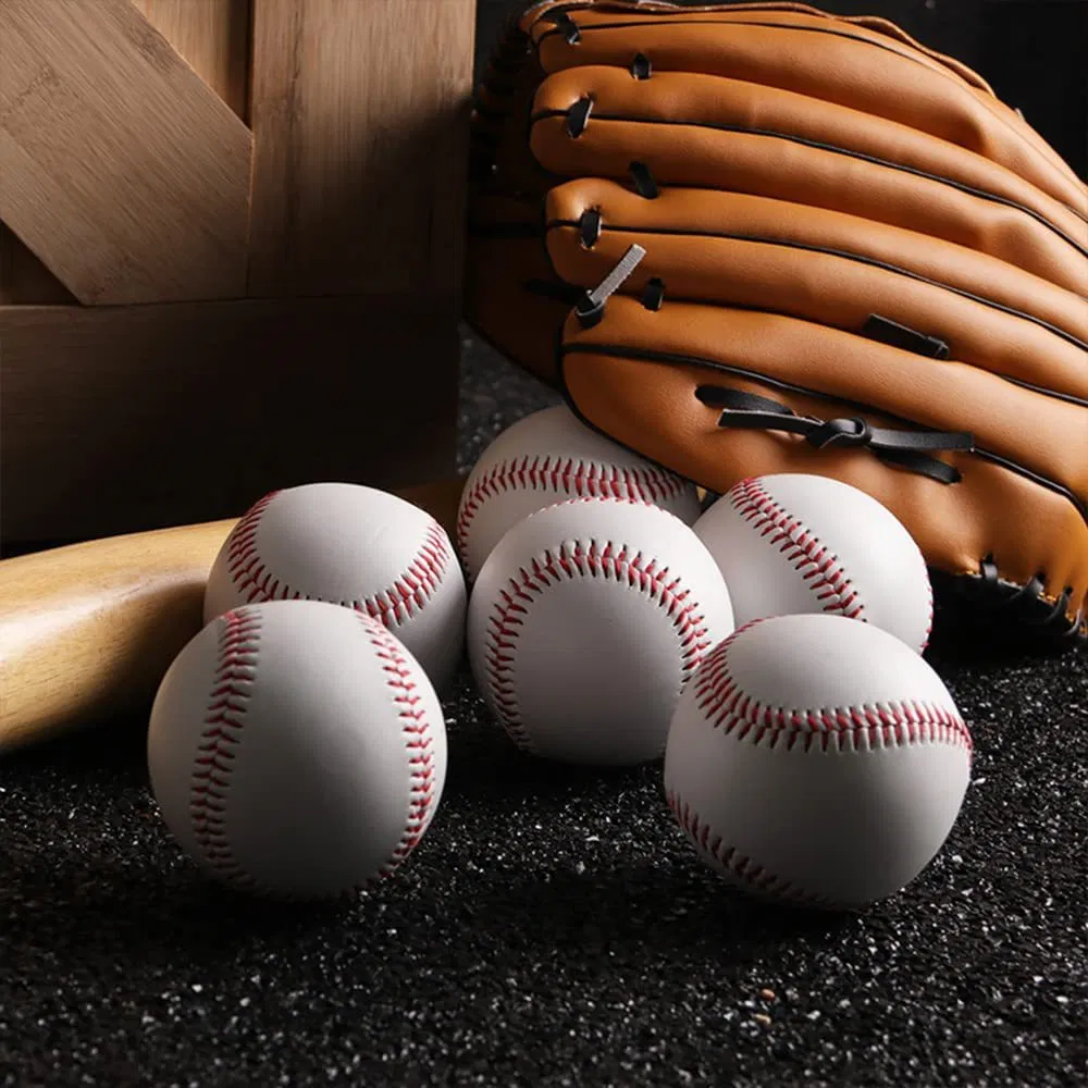 Custom Logo PU PVC Baseball Microfiber Cowhide Material for Competition and Training Baseball