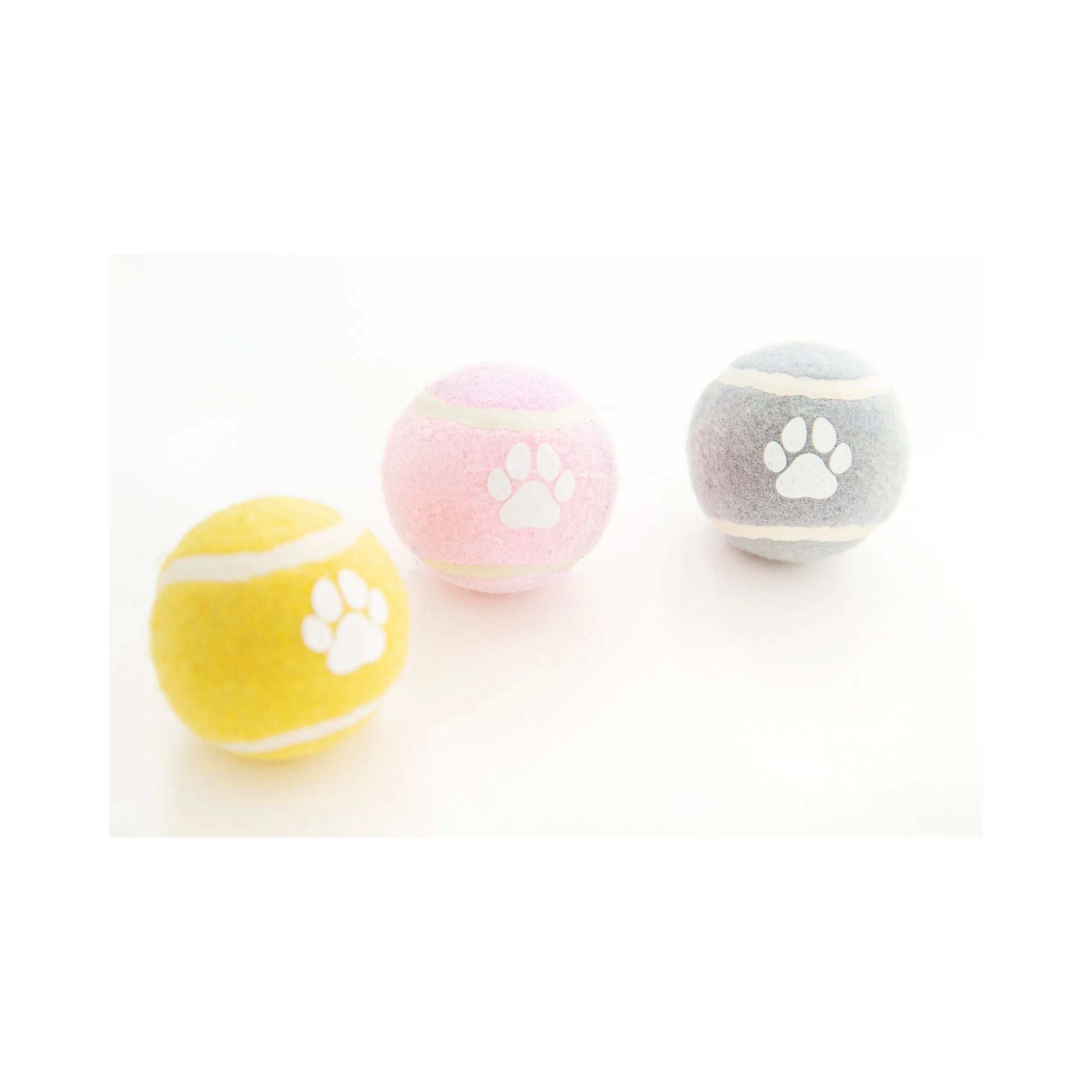 Custom Logo Eco-Friendly Throwing Chew Rubber Squeaky Pet Interactive Movement Toys for Dogs Biting Tennis Balls Dog Toy Ball