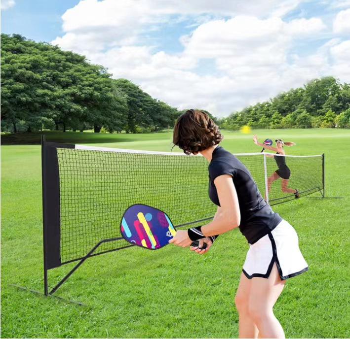 Custom Wholesale Outdoor Pickleball Net with Pickleball Bag 22 Feet Long Net with Portable Pickleball Balls Set