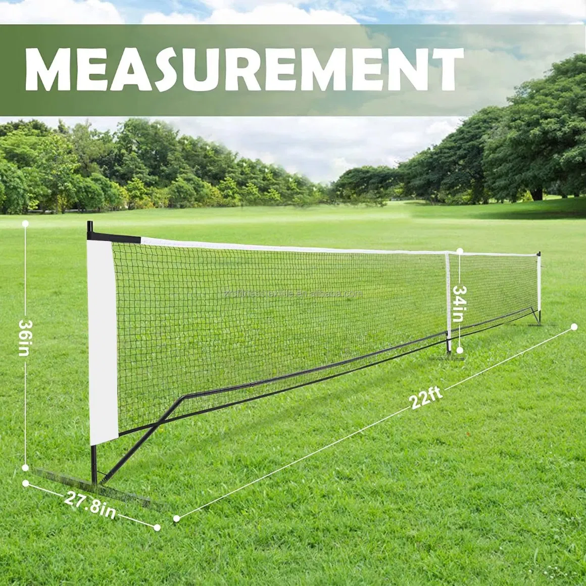 Wholesale High Quality 22 FT Wide 36 Inch Height Portable Outdoor Competition Pickleball Net Professional Pickle Ball Game Nets