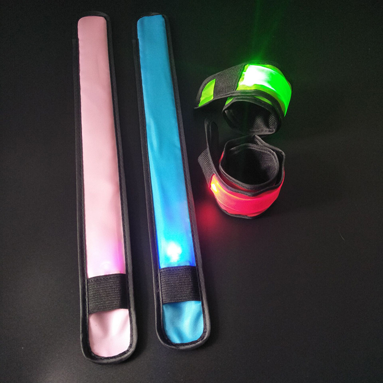 LED Sports Slap Bracelet Lights Glow Wristband for Walking and Running Light up safety Flashing Armband Wristband