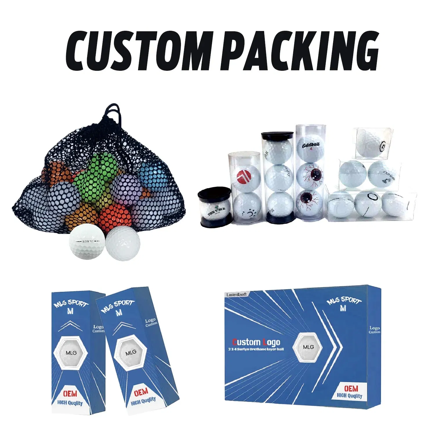Hot Sale Factory Price Usga Conforming 2 Piece Custom Printing Logo Surlyn Golf Ball with Gift Box Package