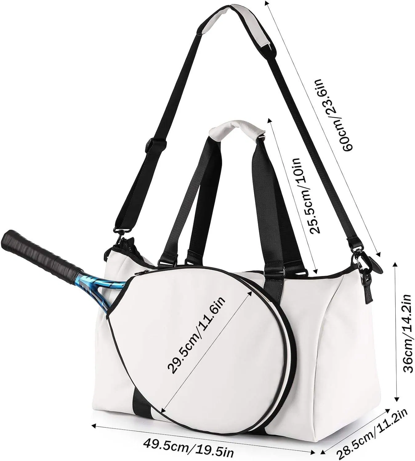 Tennis Ball Bag Waterproof Dustproof Sports Racket Bag Head Tennis Beach Bag