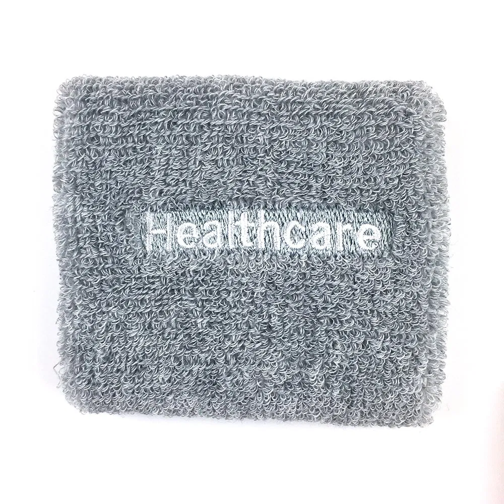 Promotional 8cm Cotton Sweatband Custom Eco Friendly Wristband Gym Wrist Support Band Sport Wrist Band for Men