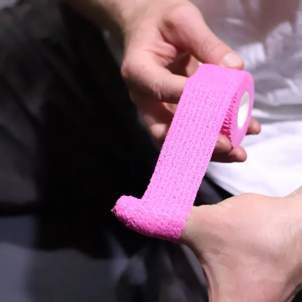 Premium Elastic Adhesive Bandage Hook Grip Tape Stretchy Cotton Thumb Tape Sport Tape for Weightlifting, Powerlifting &amp; Cross-Training
