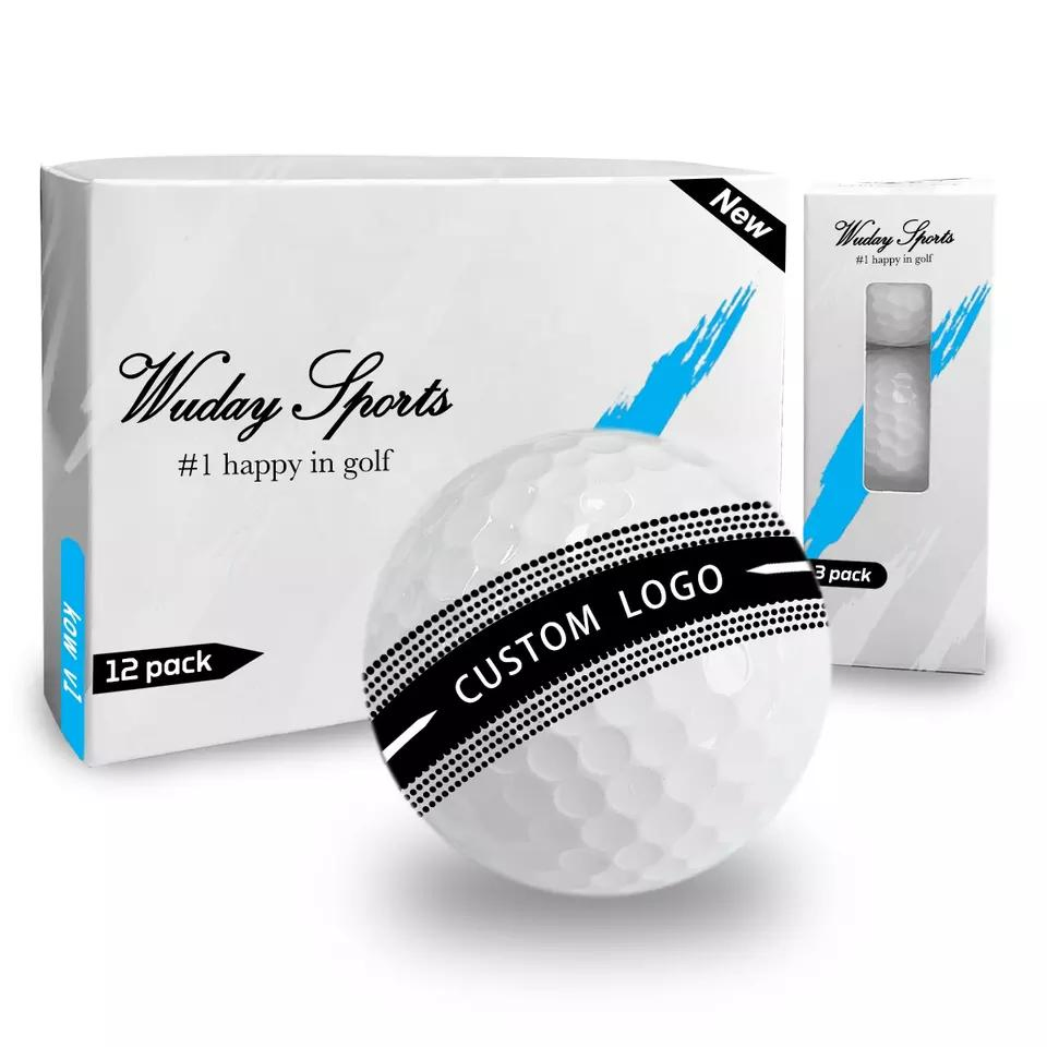 OEM 2 3 4 Piece Golf Balls Custom Logo Printing Soft Distant Tour Surlyn Urethane Golf Balls with Golf Gift Box