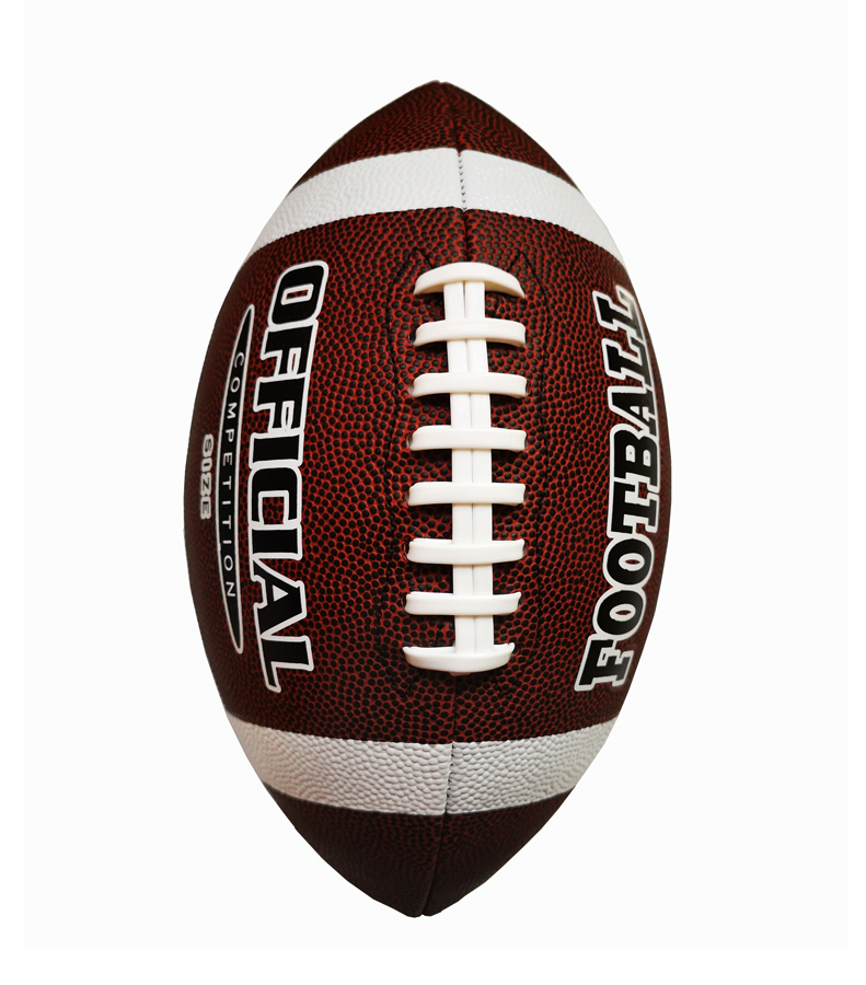 Printed Full Size Game PU Leather Rugby Ball American Football
