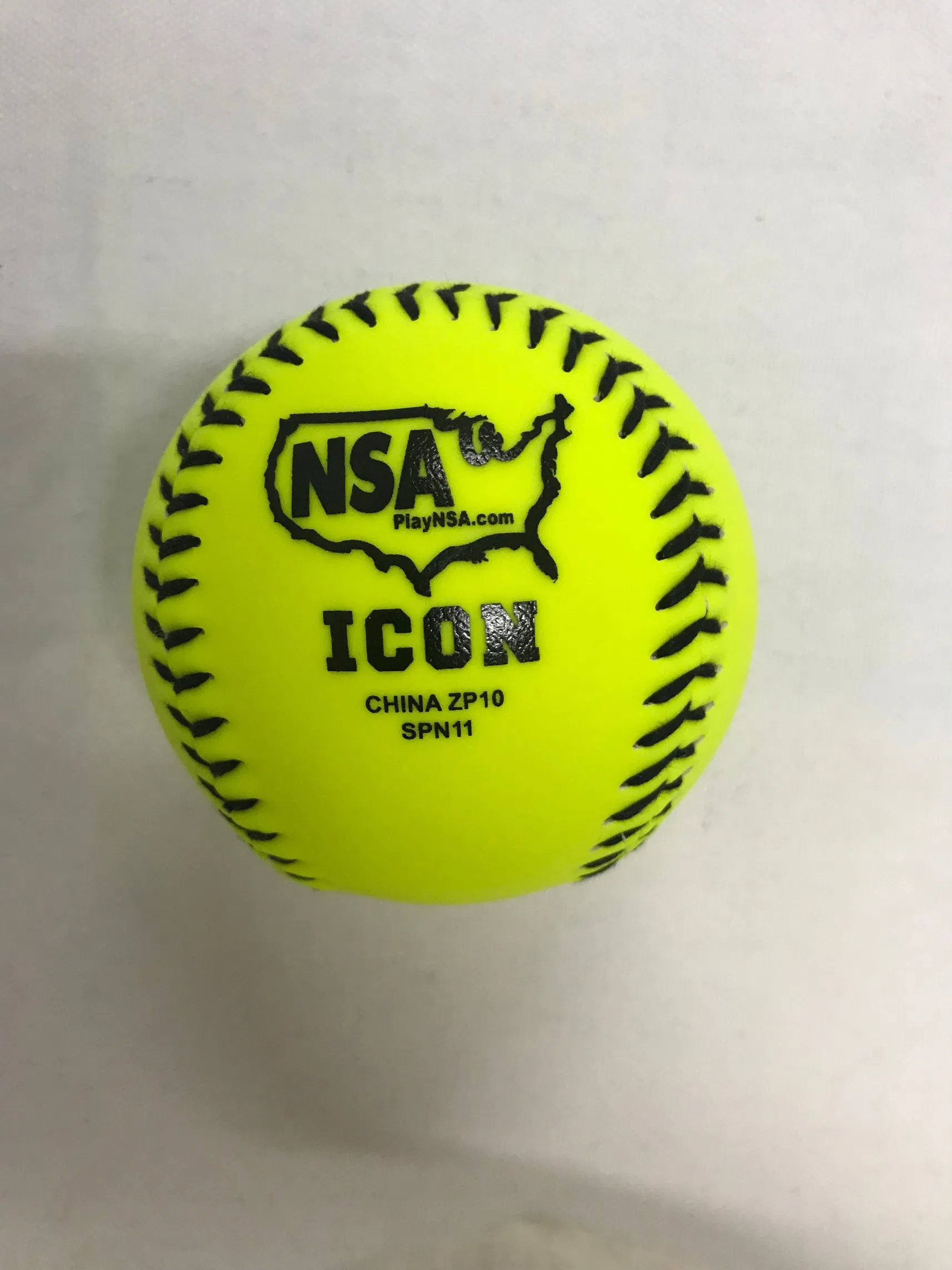 11-Inch Optic Yellow Leather Custom Slow Pitch Softball