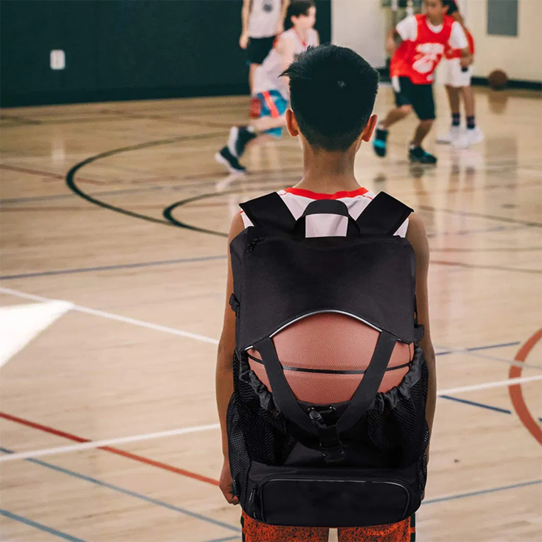 Sports Soccer Ball Basketball Backpack Bag with Large Ball Holder