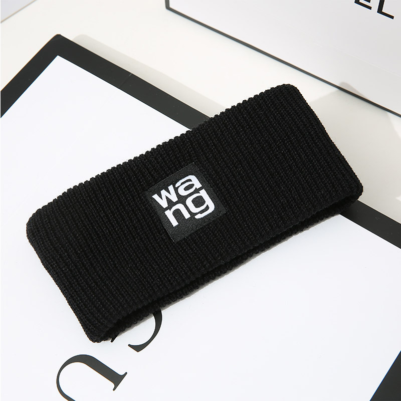 Brands Officially Licensed Factory Fashion Solid Color Acrylic Knitted Sport Headband Custom Elastic Hairband
