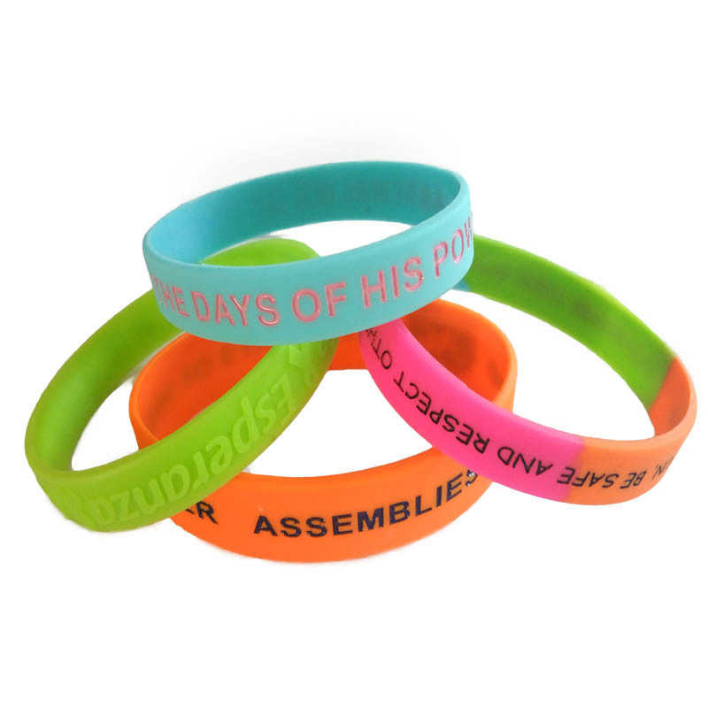 Customized Printed Luminous Silicone Wristband for Marathon Sports Wristband Promotion Gift