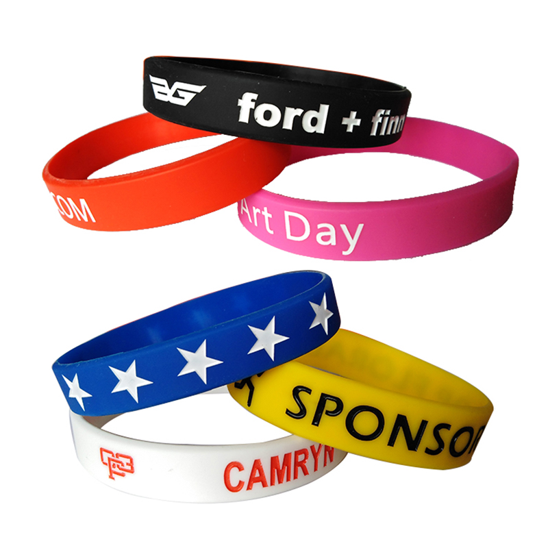 Customized Printed Luminous Silicone Wristband for Marathon Sports Wristband Promotion Gift