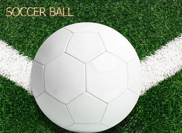 PVC White Blank Promotional Soccer Balls