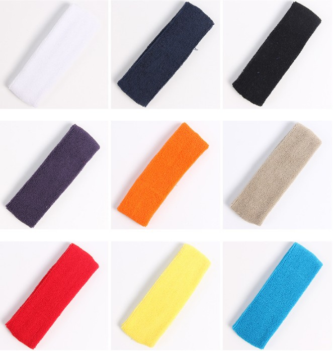 Soft Breathable Cotton Sports Head Band Sweatband Running Workout Gym Exercise Headband