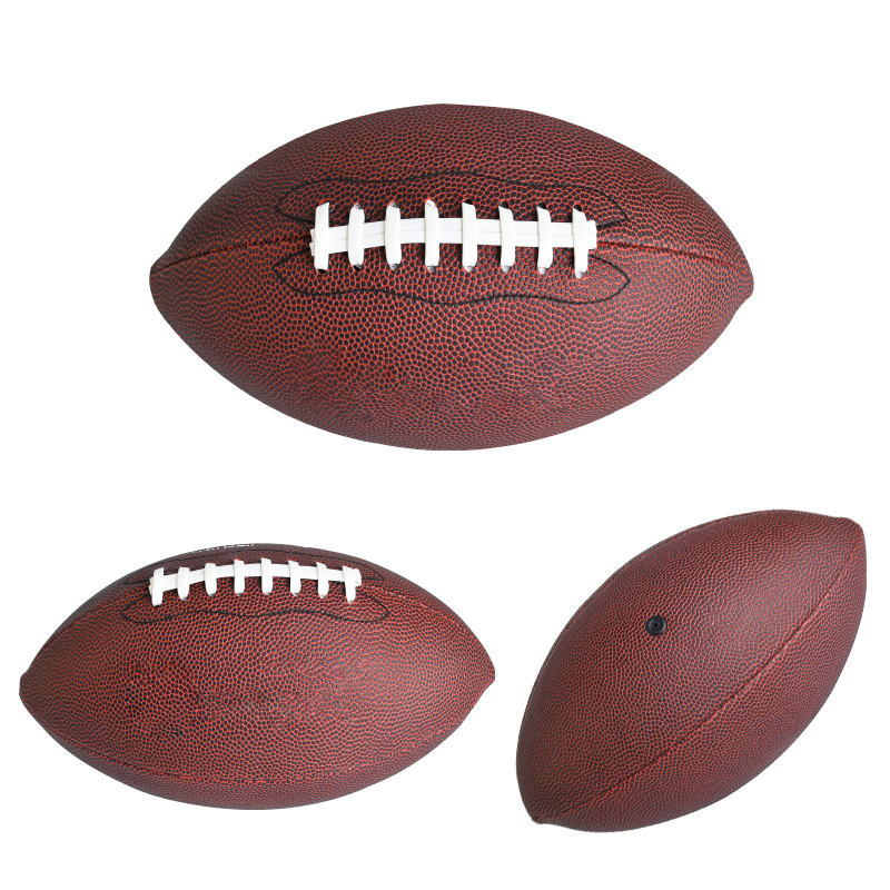 Professional Custom Logo Rugby &amp; American Football-Durable PU Leather Printed Training Ball