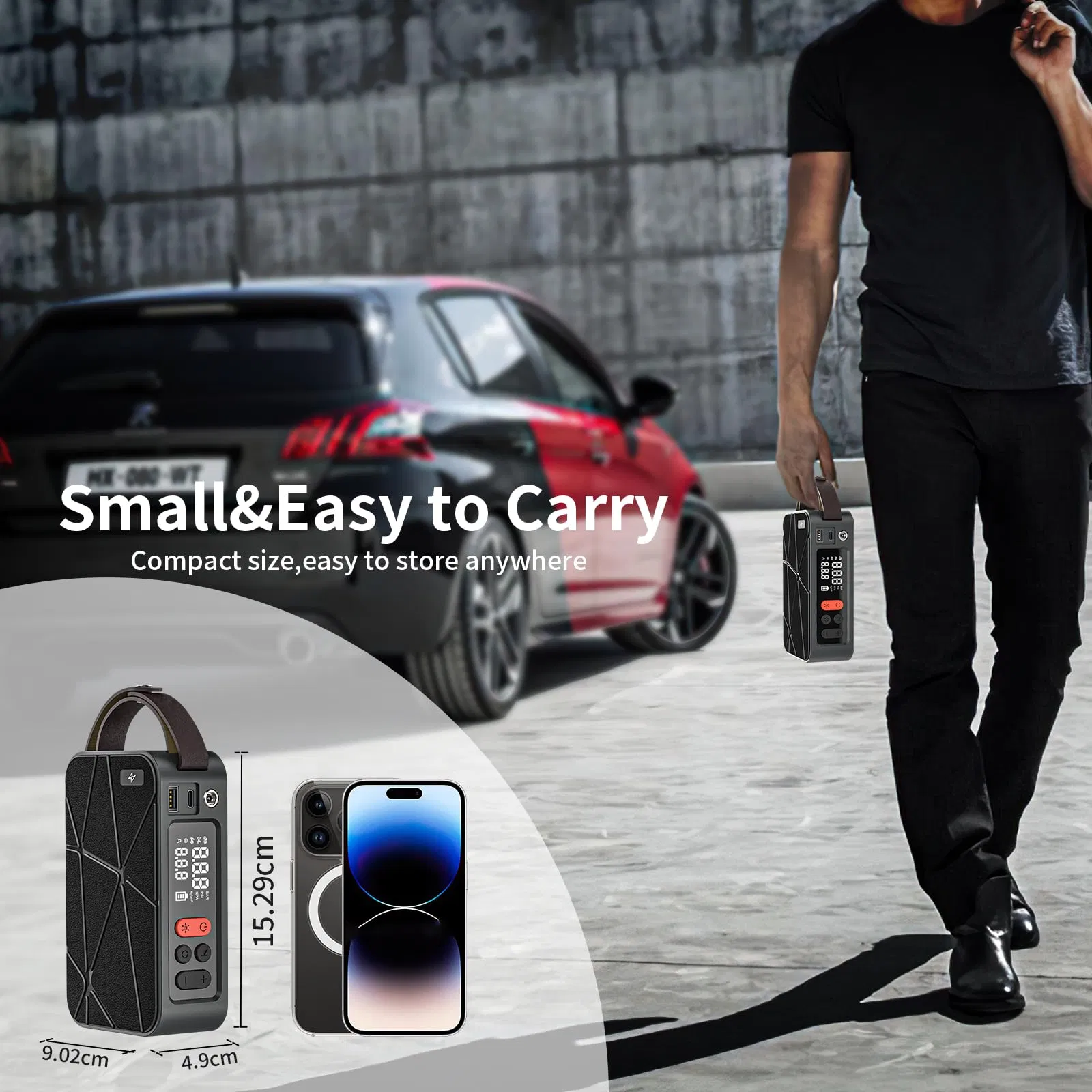 Electric Air Pump for Sports Balls Portable Wireless Inflator Tire Pump