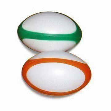 Wholesale Eco Friendly Custom Rugby Stress Balls PU Anti Stress Promotional Foam Toys
