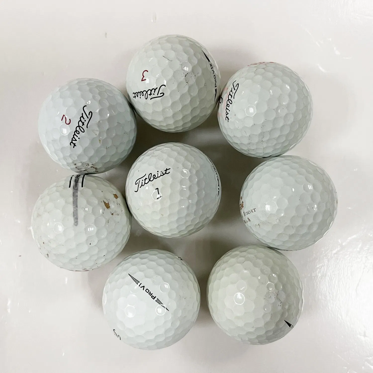 Professional Golf Tournament Printed Ball Used Golf Balls for Practice