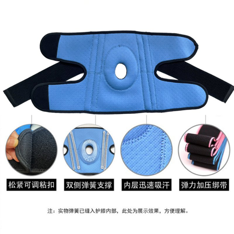 Cool Feeling Fabric Stable Shock-Absorbing Sports Anti-Slip Strip Design Belt Knee Pad