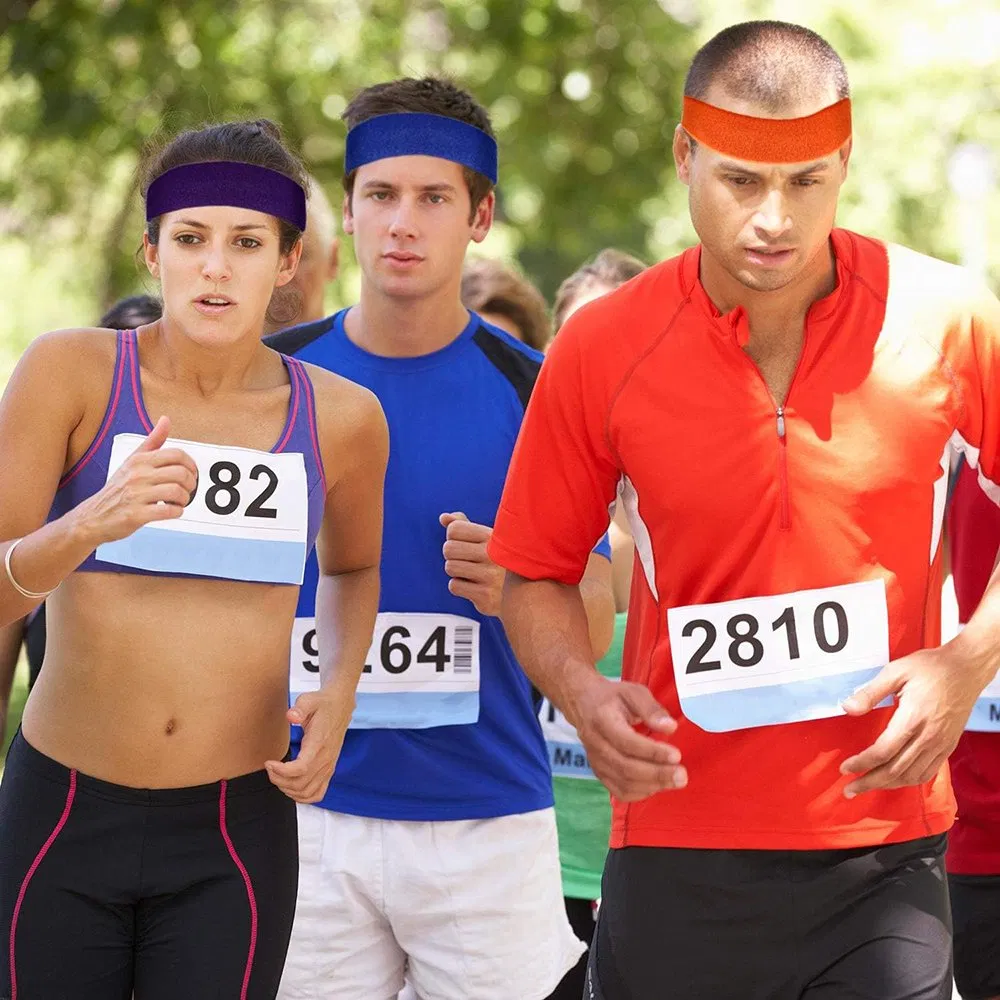 Sweatbands Sports Headbands for Men &amp; Women Athletic Exercise Gym Workout Running Sweat Headbands Sweat Head Bands (Colorful)